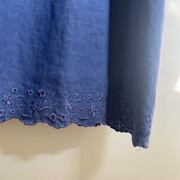 Linen Dress with ties. - Picture 3 of 4